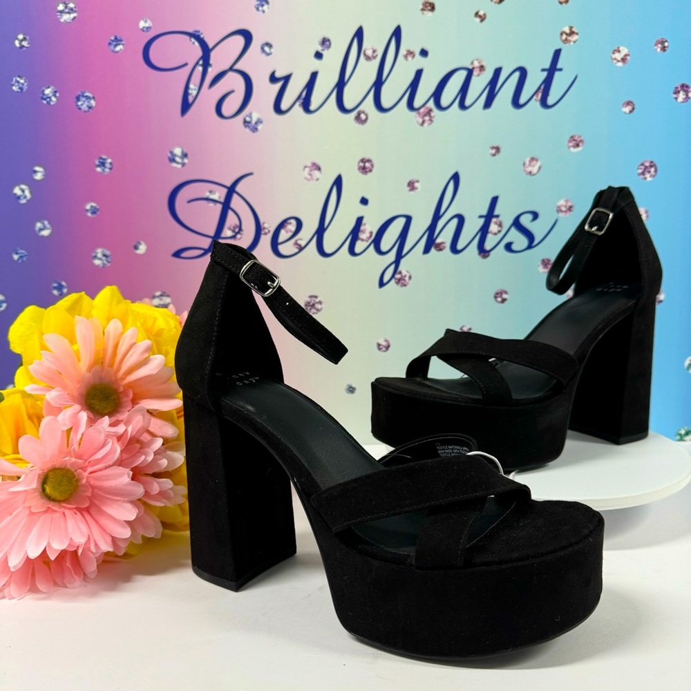 MICROSUEDE PLATFORM HEELS